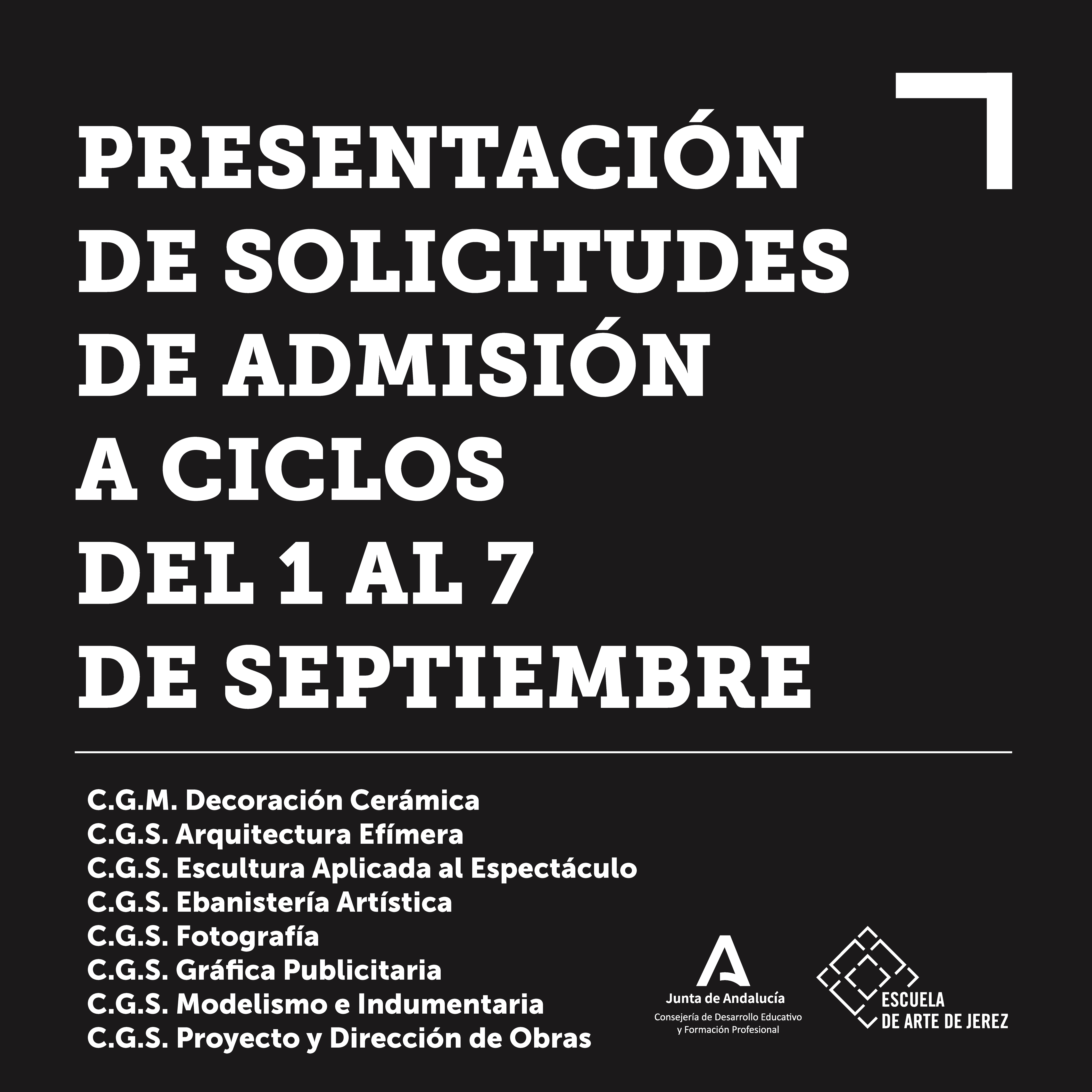 Solicitud Admisi N A Ciclos Septiembre Escuela De Arte De Jerez